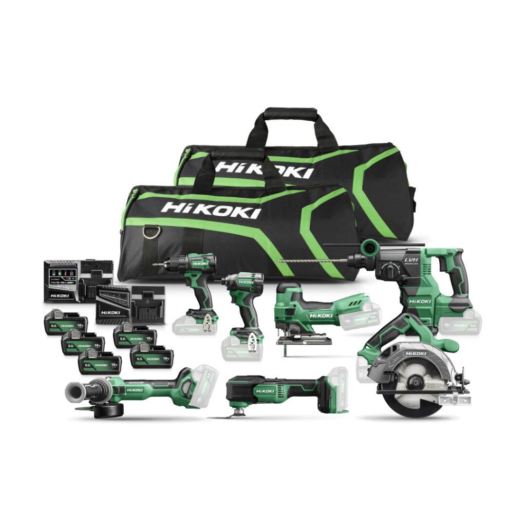 Hikoki KC18H7A-505 Combiset 7 x 18V machine met, Niet ingevuld, Niet ingevuld, Niet ingevuld