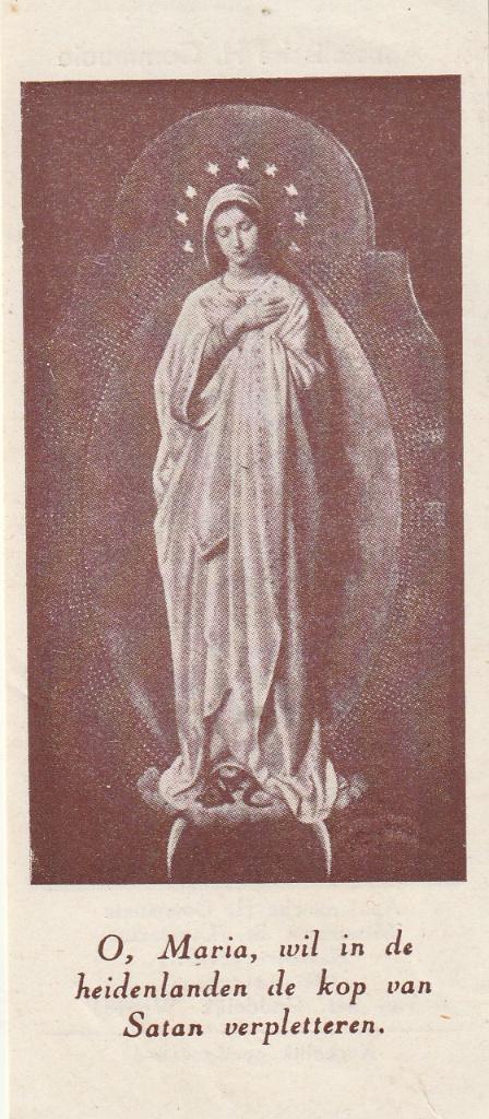 O, Maria wil in de heidenlanden de kop van satan  verpletter, Ophalen of Verzenden, Gebruikt, Kaart of Prent, Christendom | Katholiek