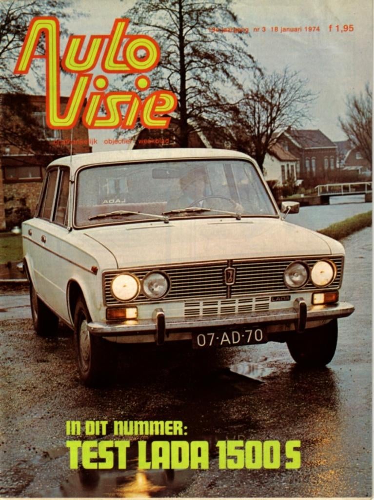 Autovisie test Lada 1500 S Januari 1974, Ophalen of Verzenden, Gelezen, Overige merken