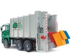 Bruder vuilniswagen, met 2 containers, Ophalen of Verzenden, Gebruikt