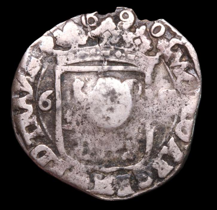 Overijssel. Rijderschelling 1690. Fr, Postzegels en Munten, Munten | Nederland, Losse munt, Overige waardes, Vóór koninkrijk, Zilver