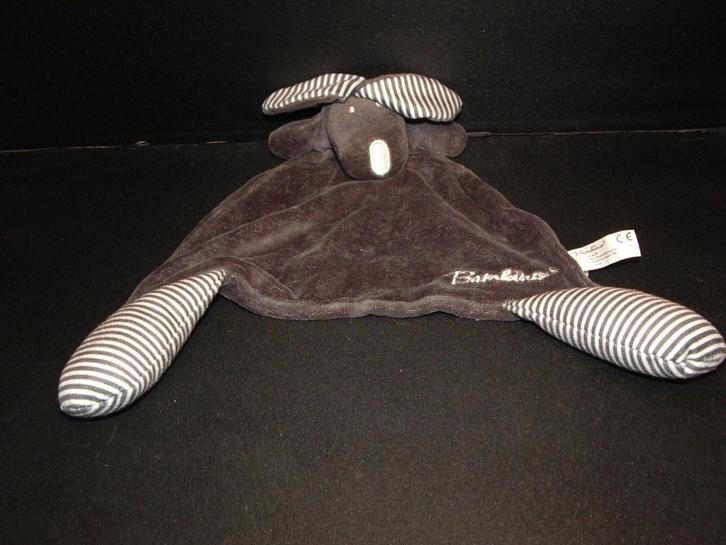 BAMBINO KONIJN KNUFFELDOEK DRIEHOEKIG VELOURS, Kinderen en Baby's, Speelgoed | Knuffels en Pluche, Nieuw, Overige typen, Ophalen of Verzenden