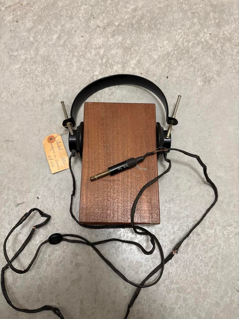 Vintage Leger Koptelefoon - Bakeliet, Ophalen of Verzenden, Gebruikt, Over oor (circumaural), Overige merken