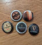Guinness - 25 mm Button/Speld/Pin - Zwart/Wit/Bruin, Verzamelen, Biermerken, Ophalen of Verzenden, Nieuw, Overige typen