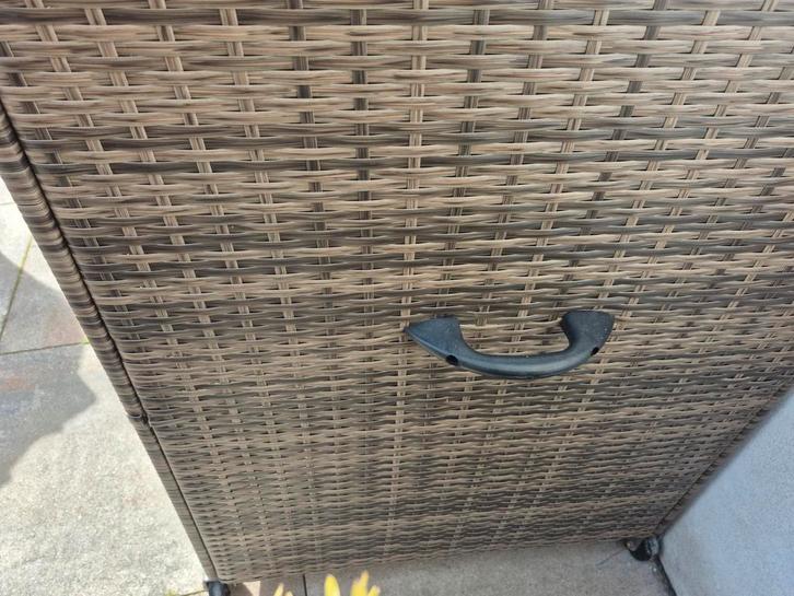 Wicker kist voor tuinkussens, Tuin en Terras, Tuinschermen, 200 cm of meer, Ophalen