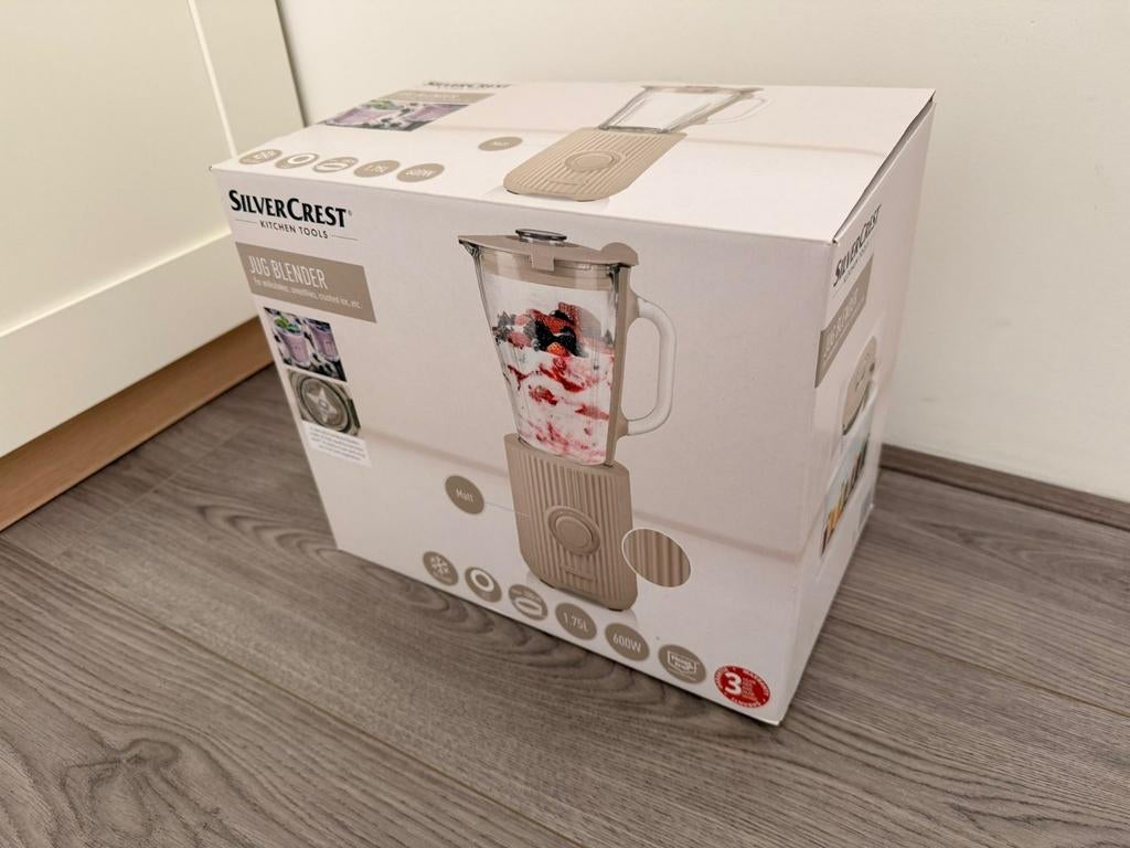 Silvercrest Blender met Glazen Kan - Zo goed als nieuw, Witgoed en Apparatuur, Blenders, Ophalen of Verzenden