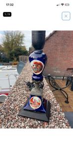 Antiek kobaltblauw porseleinen schemerlampje, Antiek en Kunst, Ophalen of Verzenden