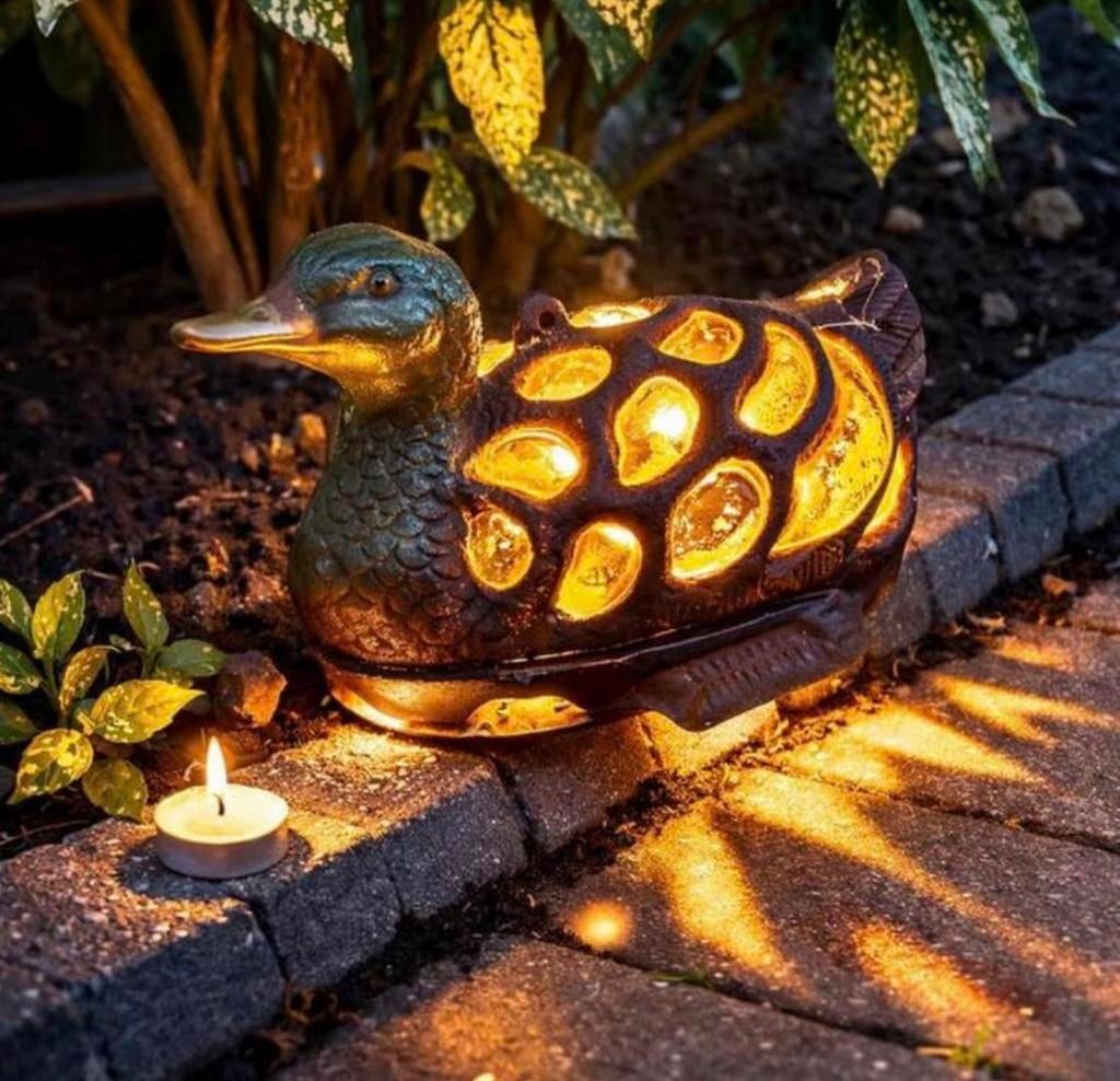 Antieke Zware gietijzeren eend | Tuinbeeld, Tuin en Terras, Tuinbeelden, Ophalen, Zo goed als nieuw, Metaal, Dierenbeeld