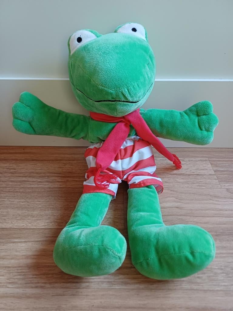 Kikker handpop max velthuijs, Ophalen of Verzenden, Zo goed als nieuw, Kikker