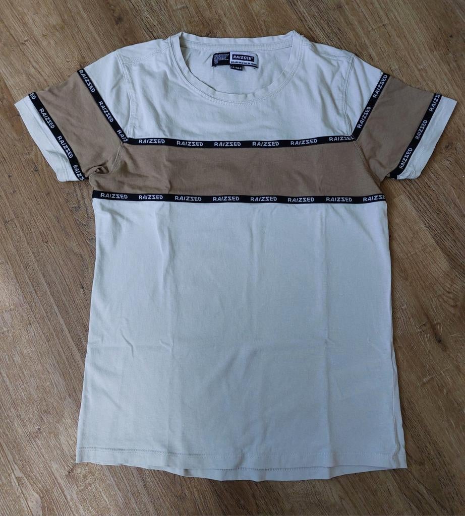 * Raizzed jongens beige/camel t-shirt mt.164, Ophalen of Verzenden, Zo goed als nieuw, Shirt of Longsleeve, Raizzed