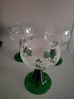 Set van 3 Vintage Wijnglazen jaren zeventig, Antiek en Kunst, Antiek | Glas en Kristal, Ophalen of Verzenden