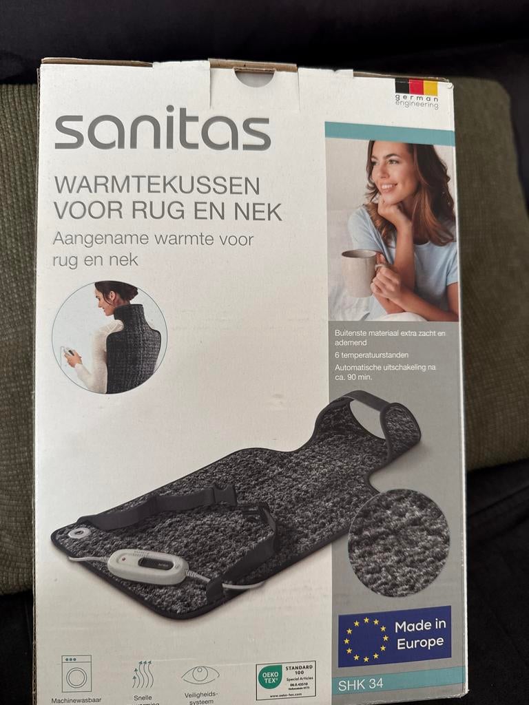 Sanitas warmtekussen voor rug en nek, Ophalen of Verzenden, Nieuw, Overige typen