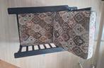 Vintage houten stoel met stoffen bekleding, Huis en Inrichting, Stoelen, Gebruikt, Overige kleuren, Stof, Eén