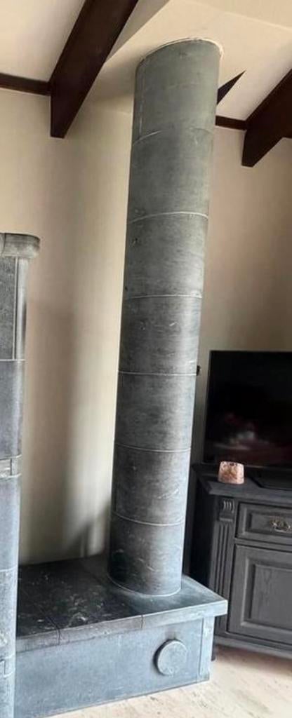 Speksteen schoorsteen elementen tulikivi nunnauuni, Ophalen, Zo goed als nieuw, Vrijstaande haard, Houthaard
