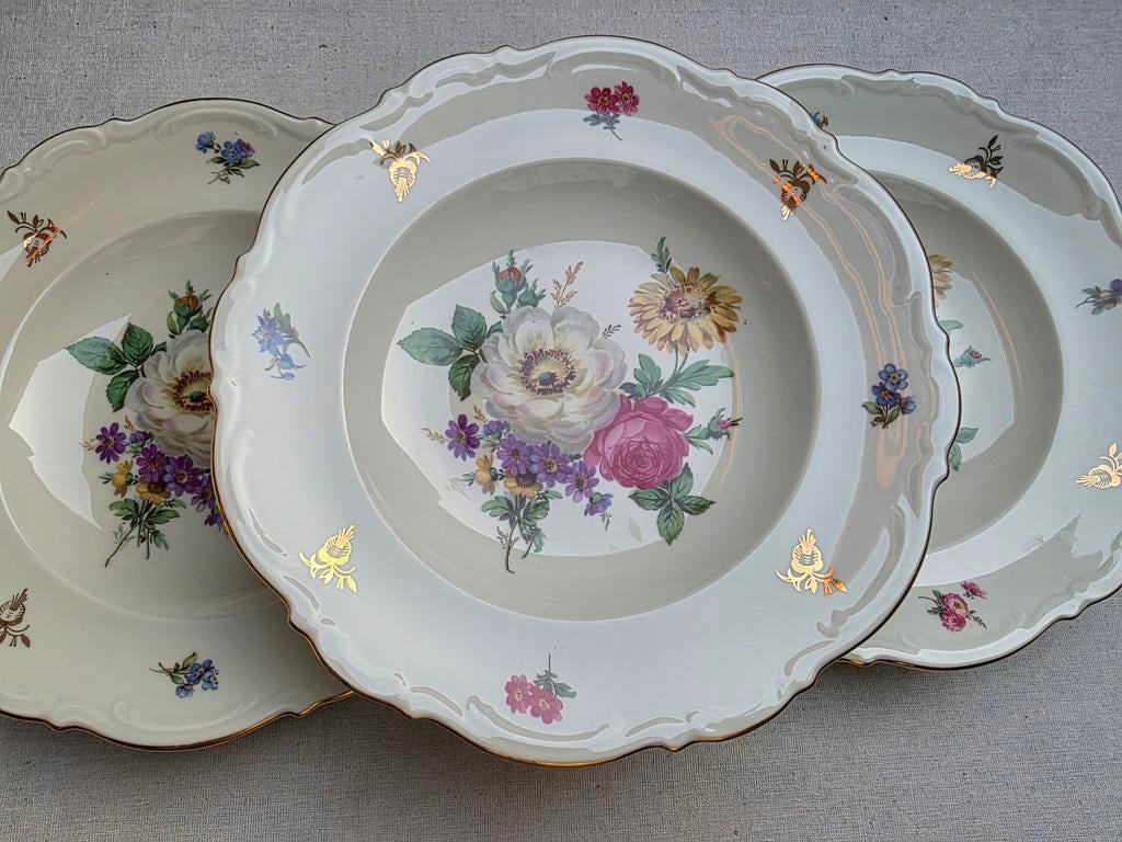 Prachtige gebloemende borden, Ophalen of Verzenden