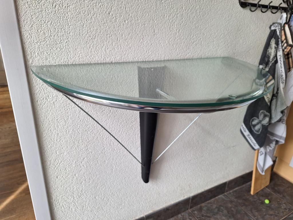 Glazen sitetable, Ophalen, 50 tot 100 cm, Metaal, Minder dan 50 cm