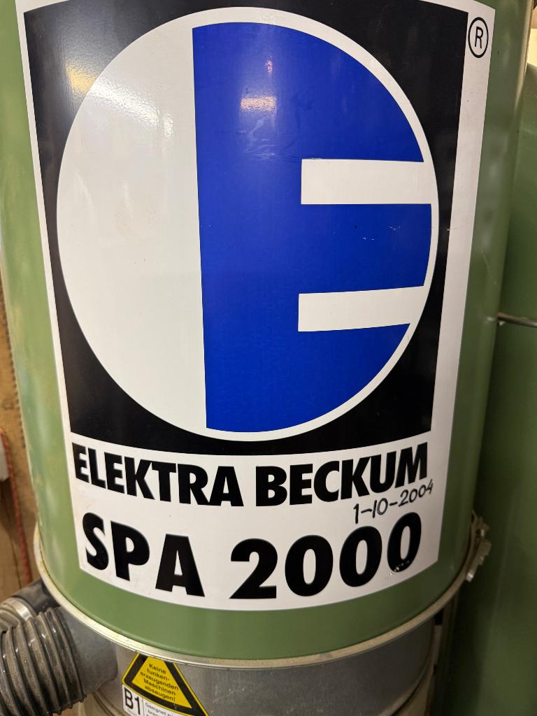 Hout Stof afzuiger 800m3/ uur Elektra Beckum SPA 2000, Gebruikt, Overige typen, 30 tot 70 mm, 1200 watt of meer