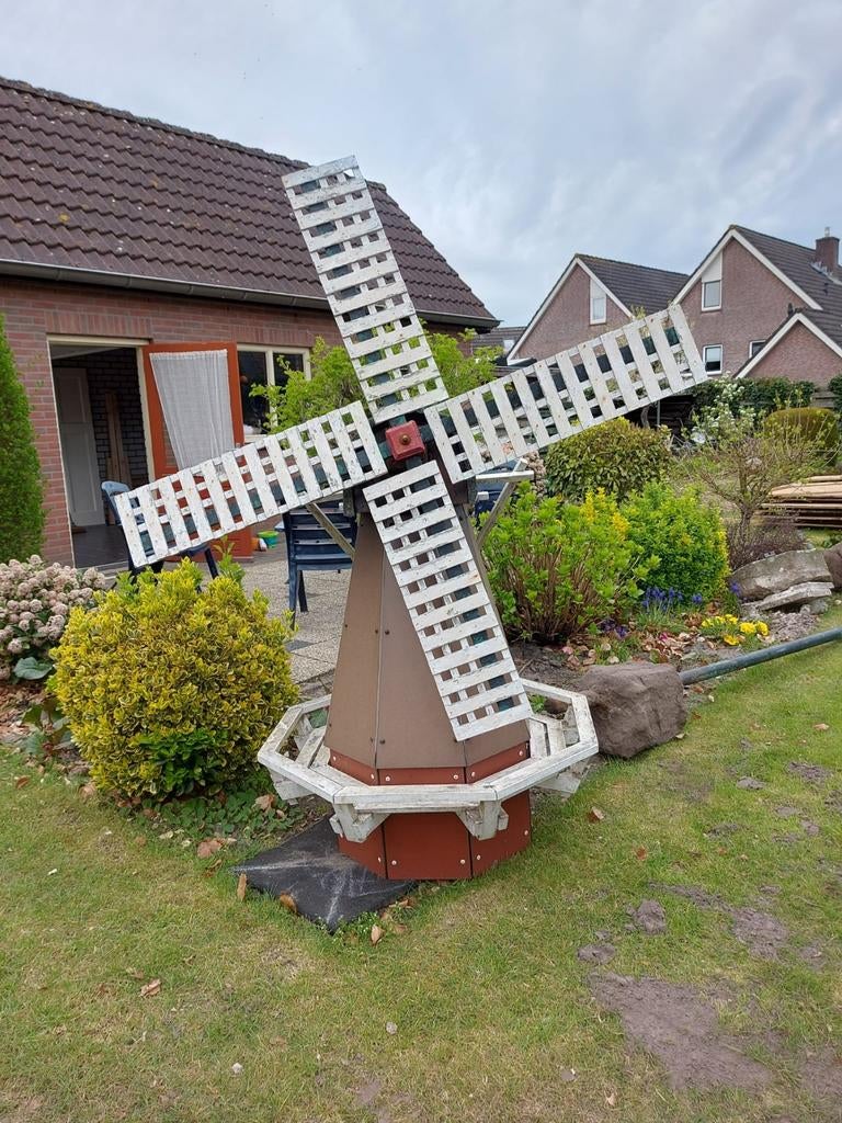 Molen 190 cm hoog / tuinornament, Tuin en Terras, Windwijzers en Windmolens, Ophalen, Gebruikt