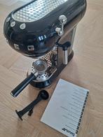 Smeg Espressomachine Zwart - Zo goed als nieuw, Espresso apparaat, Gemalen koffie, Ophalen of Verzenden, Zo goed als nieuw