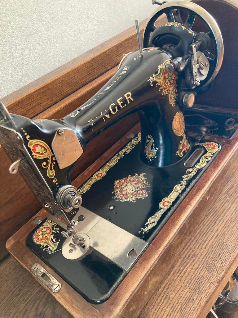 Antieke handnaaimachine Singer, Antiek en Kunst, Antiek | Naaimachines, Ophalen