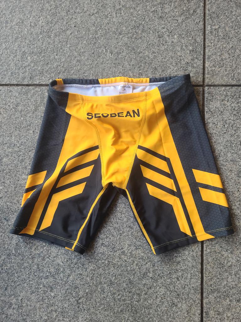 Zwemshort zwart/geel GLOEDNIEUW, Kleding | Heren, Badmode en Zwemkleding, Ophalen, Maat 48/50 (M), Geel, Zwemshort