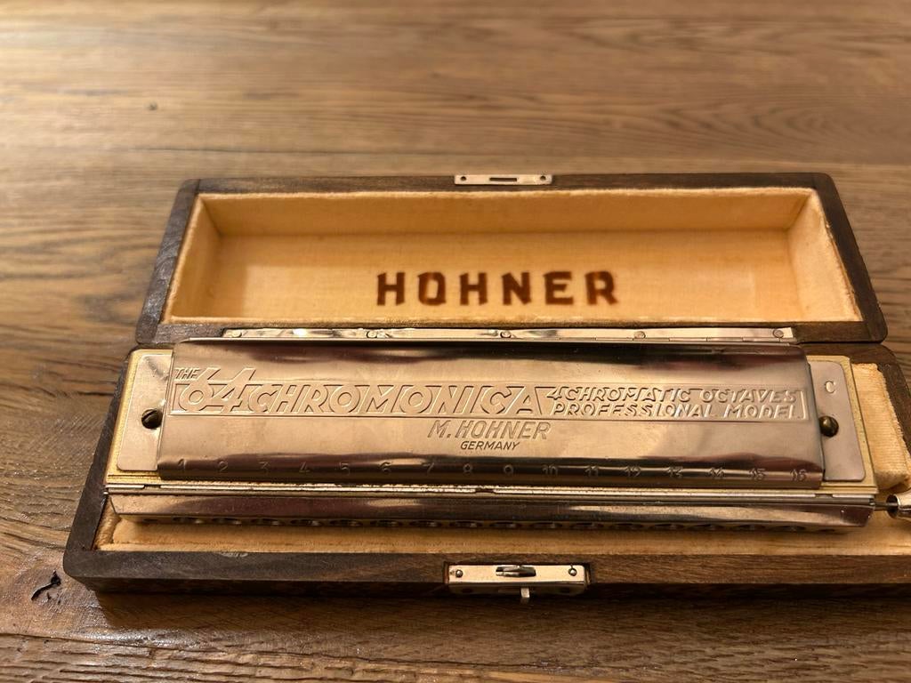 Hohner 64 Chromonica Mondharmonica - Professioneel Model, Muziek en Instrumenten, Ophalen, Gebruikt, Overige typen, Chromatisch