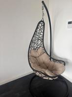 Hangstoel met teddy kussen, Huis en Inrichting, Ophalen, Gebruikt, Zwart, Metaal