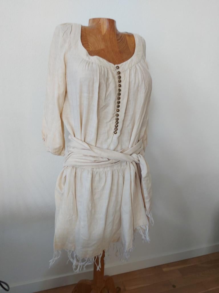 Iro zijden mini jurkje maat 1, Maat 38/40 (M), Verzenden, Beige, Iro