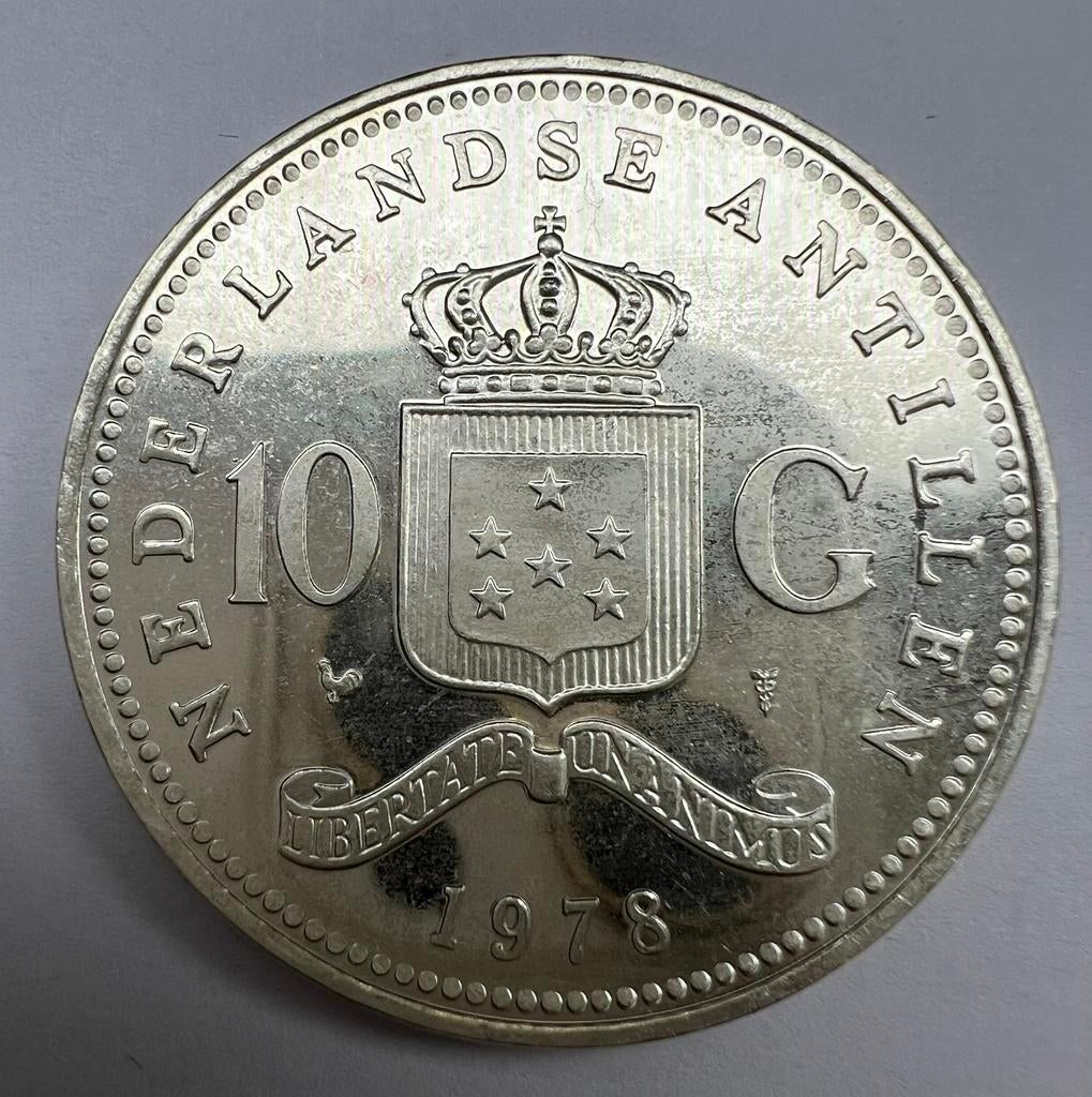 Nederlandse Antillen. 10 Gulden 1978, Postzegels en Munten, Munten | Nederland, Ophalen of Verzenden, Koningin Juliana, 10 gulden