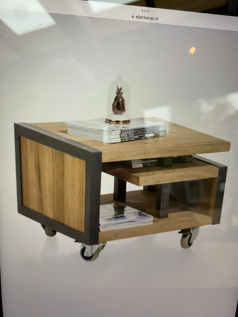 Verrijdbare salon/bijzettafel H&H - Zo goed als nieuw, Huis en Inrichting, Tafels | Bijzettafels, Minder dan 45 cm, Minder dan 55 cm