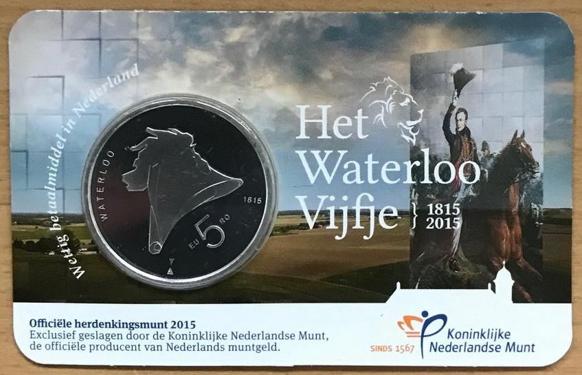 Nederland - 5 euro coincard - Het Waterloo Vijfje, Postzegels en Munten, Munten | Nederland, Ophalen of Verzenden, Koning Willem I