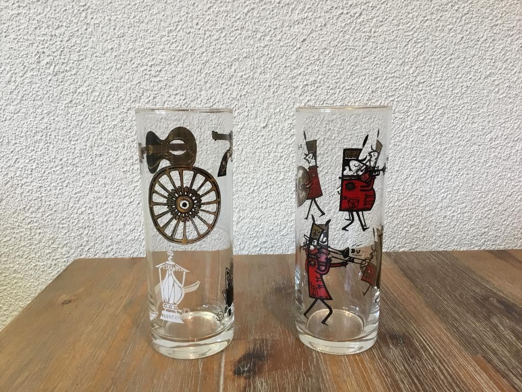 Twee vintage limonadeglazen van Libbey, Ophalen of Verzenden