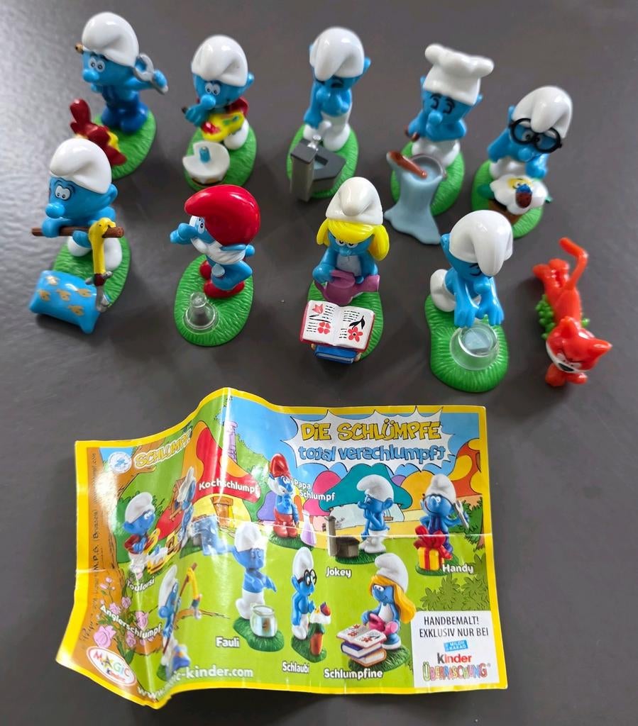 Smurfen Kindersurprise, Ophalen of Verzenden, Zo goed als nieuw, Hardplasticfiguren