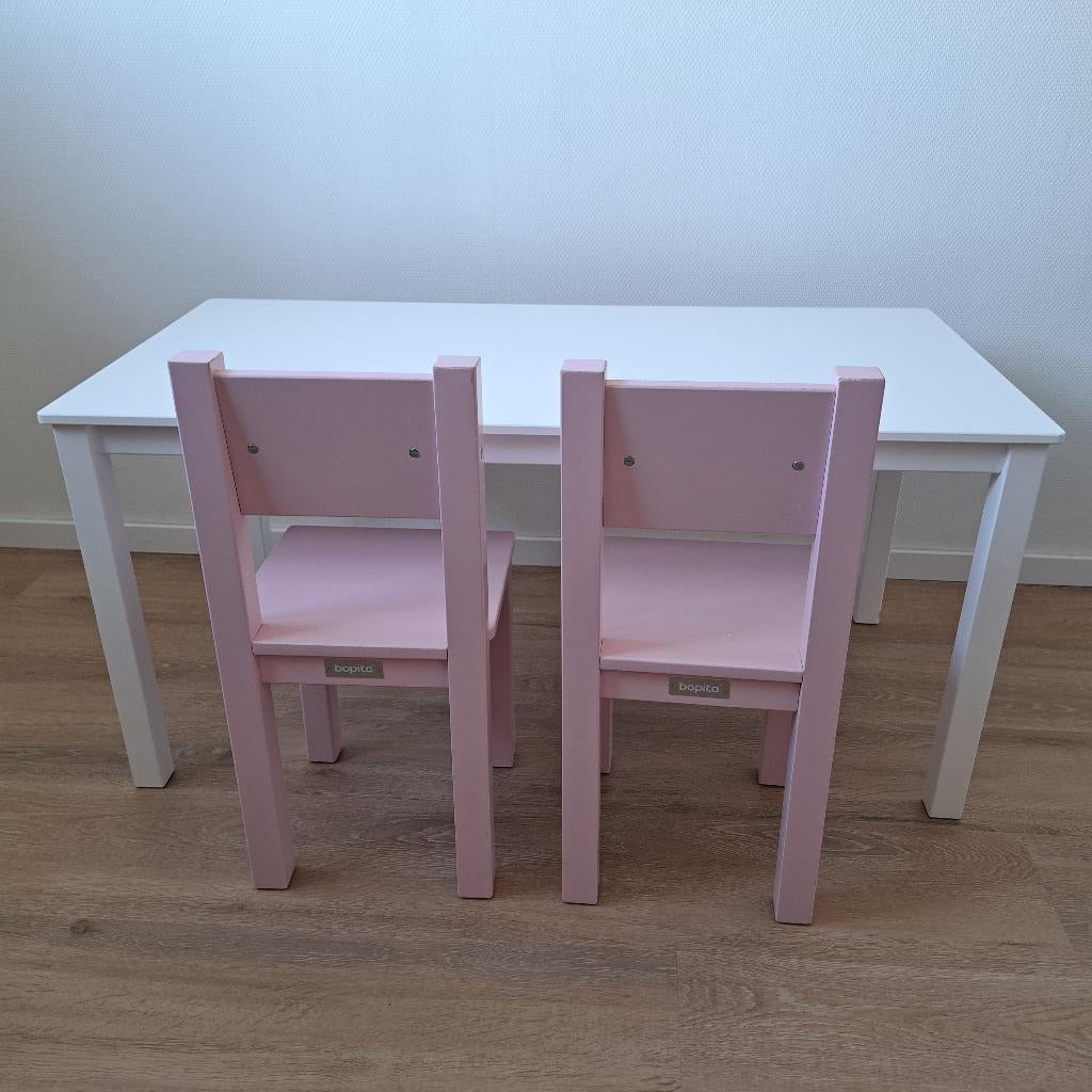 Nette Bopita tafel + 2 stoelen, Kinderen en Baby's, Ophalen, Gebruikt, Tafel(s) en Stoel(en)