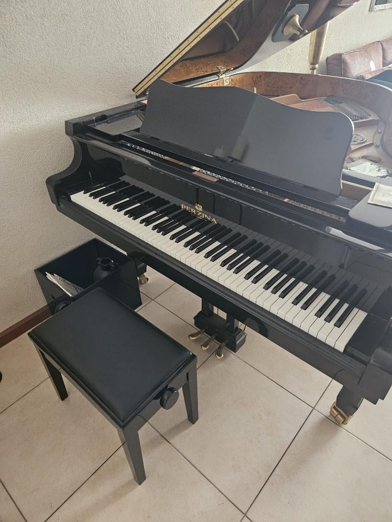 Perzina GP-160 vleugelpiano, Muziek en Instrumenten, Piano's, Ophalen, Zwart, Zo goed als nieuw, Hoogglans