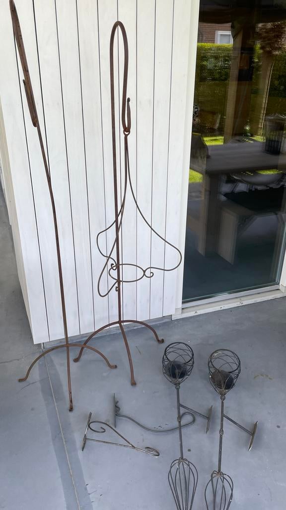 Set van decoratieve metalen objecten voor tuin of interieur, Ophalen, Overige materialen