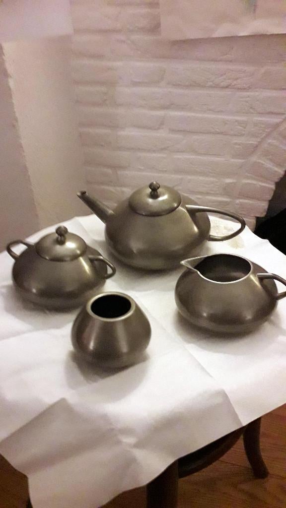 ART DECO TINNEN SERVIES JEKA TIEL 1937, Antiek en Kunst, Ophalen of Verzenden