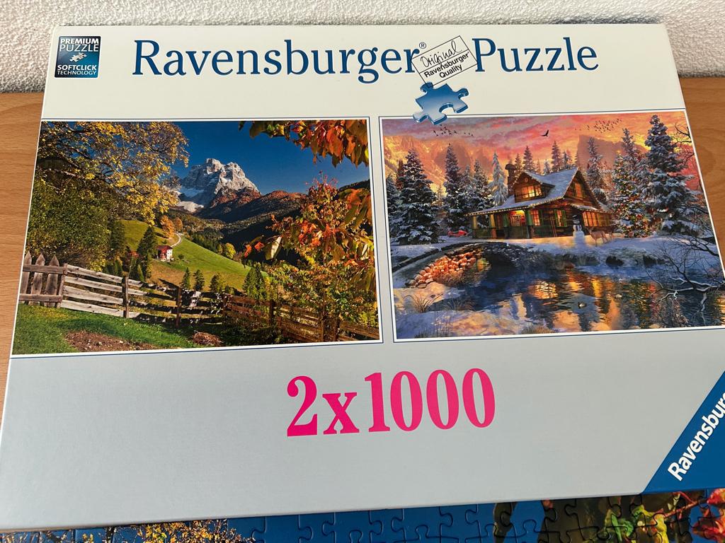 Puzzel 2 X 1000 stukjes, Ophalen, 500 t/m 1500 stukjes, Gebruikt, Legpuzzel