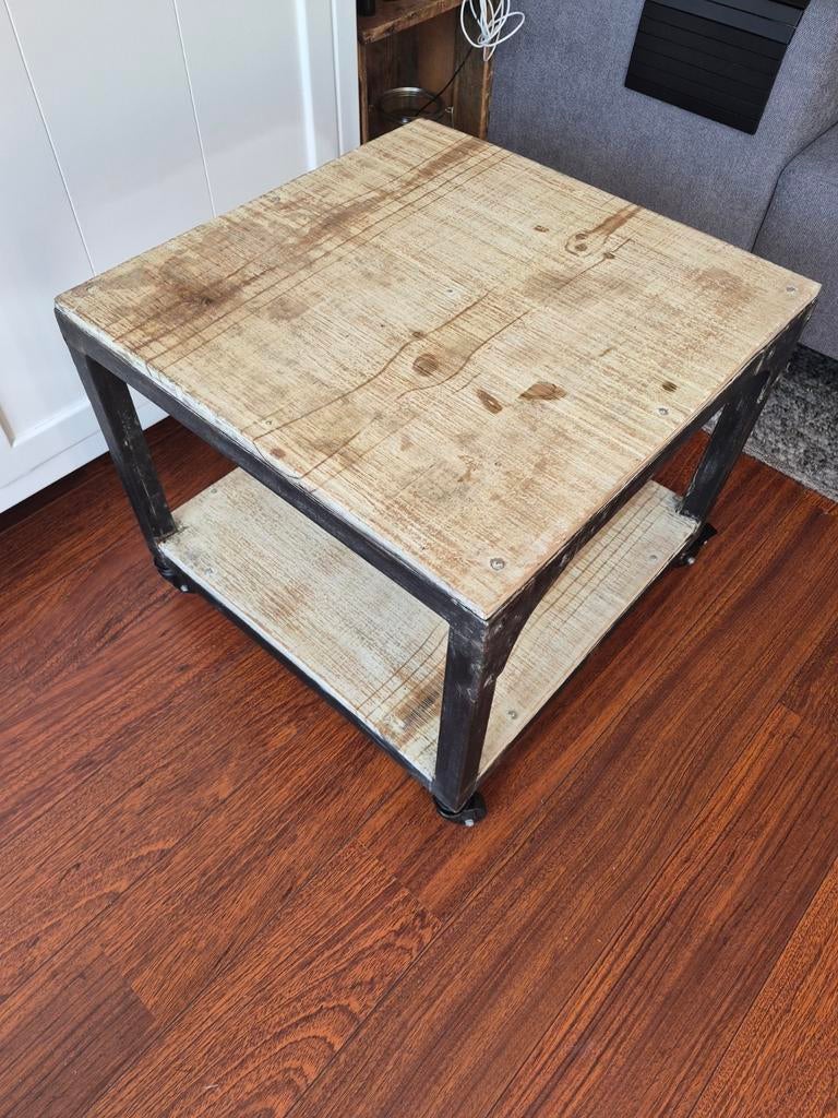 Industriële tafel Riviera Maison, Huis en Inrichting, Tafels | Bijzettafels, Ophalen, Rechthoekig, 75 cm of meer, 60 cm of meer