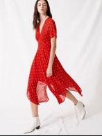 Rode jurk met witte stippen, Kleding | Dames, Jurken, Ophalen of Verzenden, Maat 36 (S), Maje, Zo goed als nieuw
