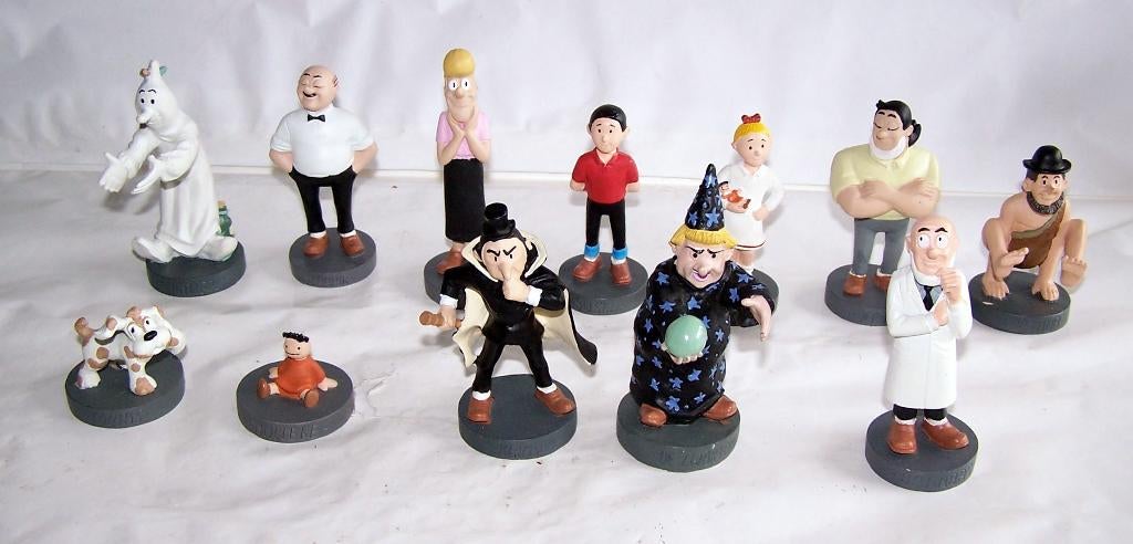 12 originele Suske en Wiske beeldjes. Izgs., Ophalen of Verzenden, Suske en Wiske, Zo goed als nieuw, Beeldje of Figuurtje