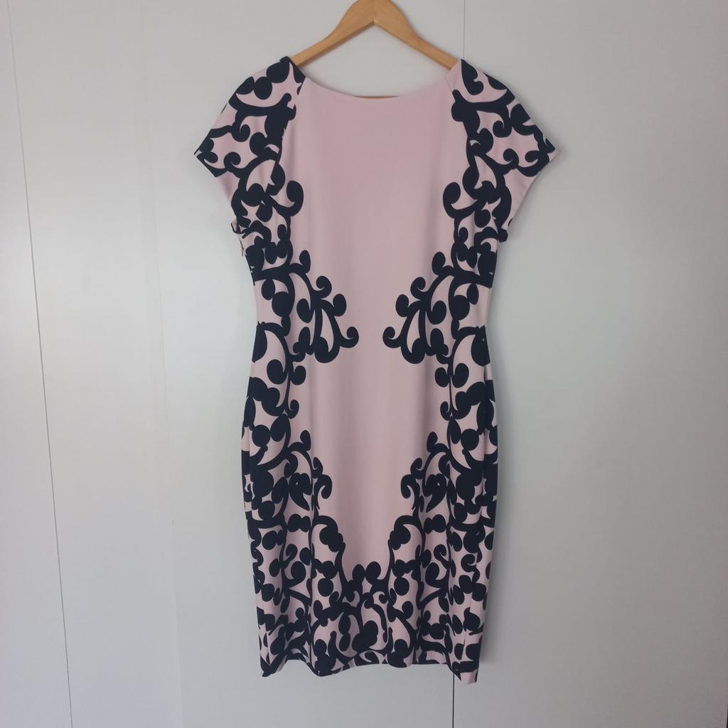 Mooie roze met blauwe jurk, een keer gedragen, Kleding | Dames, Jurken, Maat 42/44 (L), Ophalen of Verzenden, Zo goed als nieuw