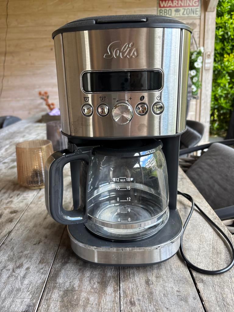 Solis Koffiezetapparaat - Perfect voor heerlijke koffie, Ophalen, 10 kopjes of meer, Koffiemachine, Gemalen koffie
