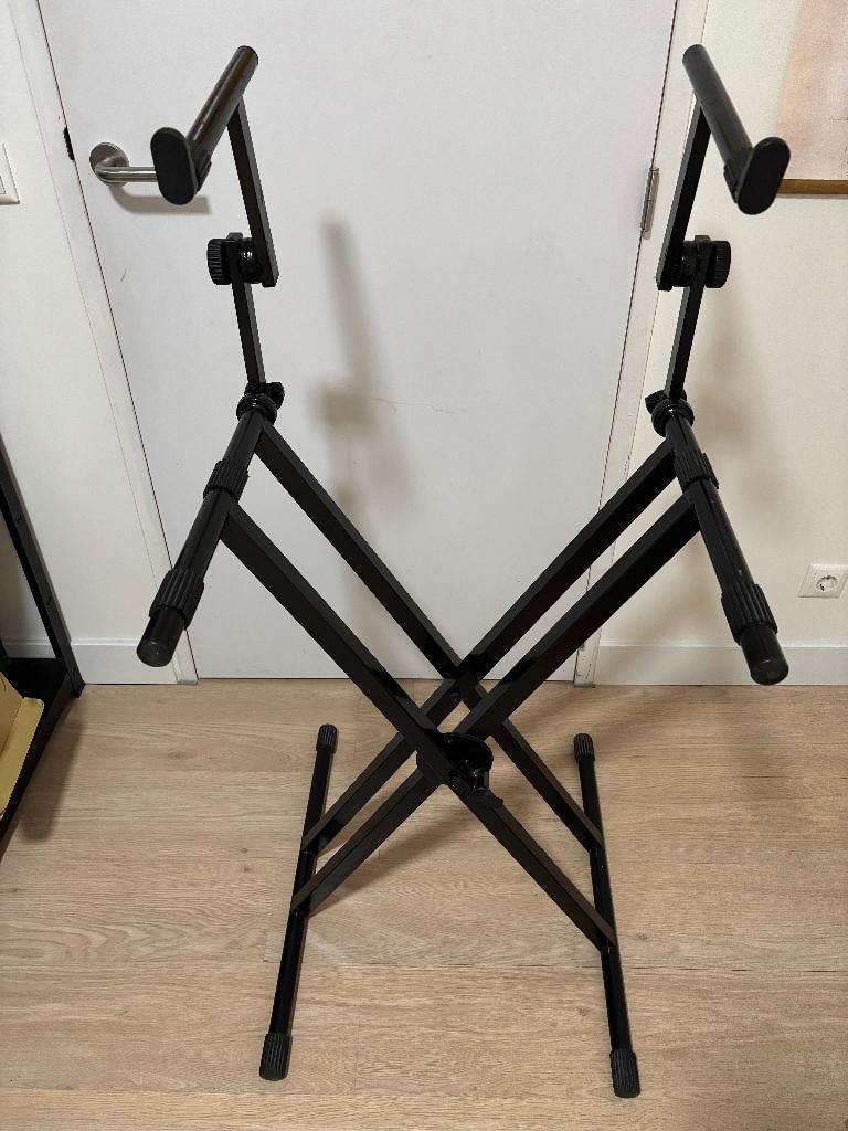 Dubbele keyboard standaard, Muziek en Instrumenten, Standaards, Ophalen, Gebruikt, Instrumentstandaard, Keyboard of Synthesizer