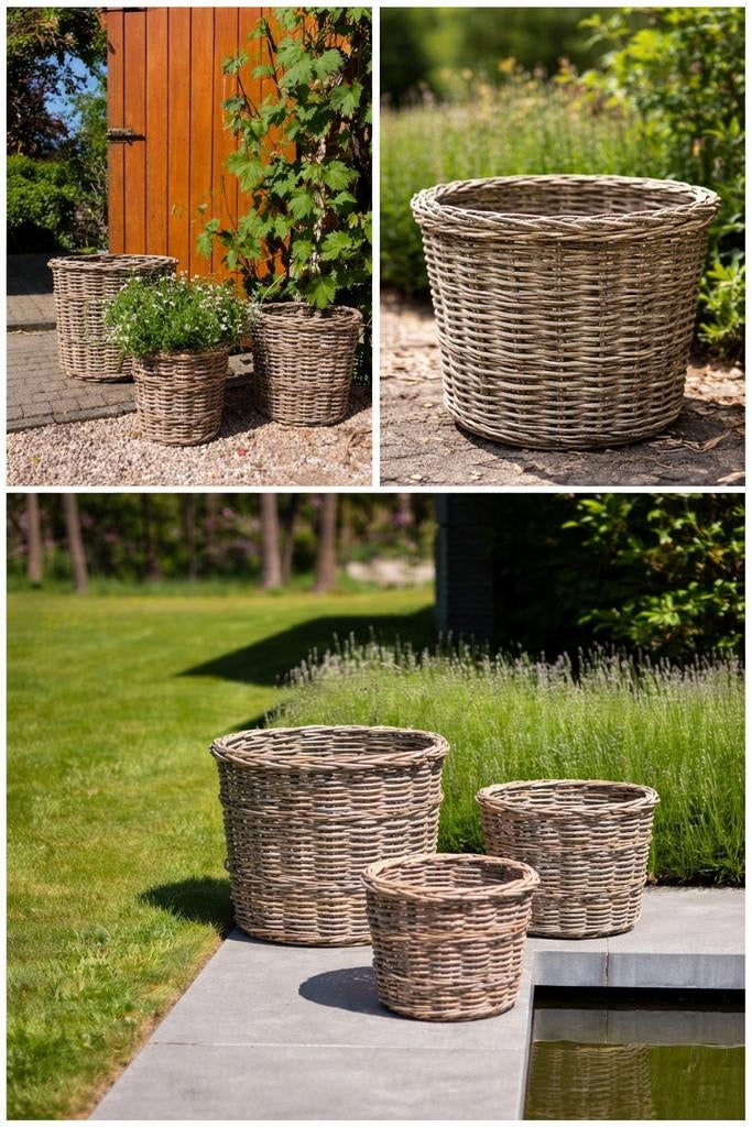 3 delige rotan set, Tuin en Terras, Ophalen, Rond, Binnen
