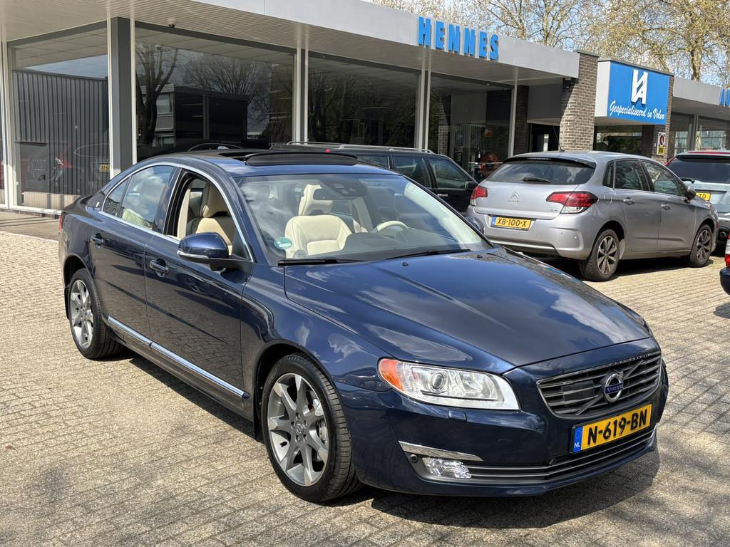 Volvo S80 3.0 T6 AWD Executive ACC RSE Koelkast Massage Keyl, Auto's, Automaat, Euro 5, Gebruikt, Blauw