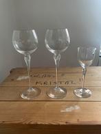 Kristallen glazen, grote partij met divers glaswerk, Antiek en Kunst, Ophalen