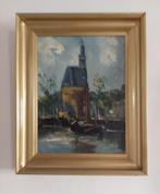 Jan Kelderman - Zicht op de haven van Hoorn, olieverf, Ophalen of Verzenden