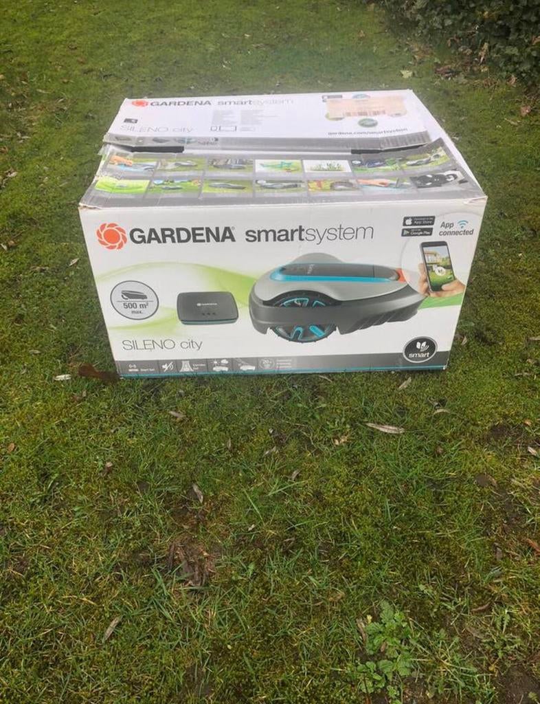 Gardena Sileno 500 Smart robotmaaier met toebehoren (215u), Tuin en Terras, Robotmaaiers, Ophalen of Verzenden, Bestuurbaar via app