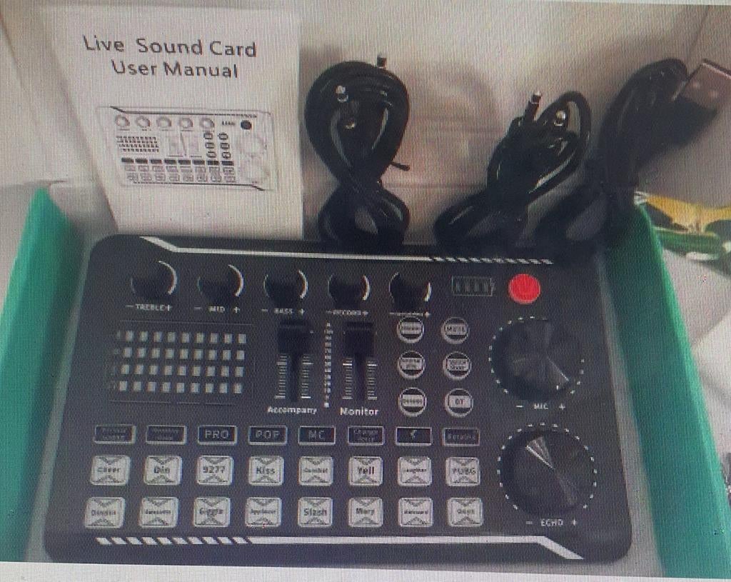 Tk F998 Geluidskaart Microphone Sound Mixer, Ophalen, Nieuw, Licht